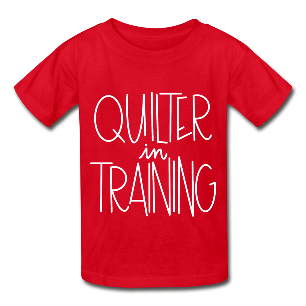 Quilter in Training - Gildan Ultra Cotton Youth T-Shirt - red
