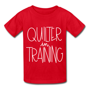 Quilter in Training - Gildan Ultra Cotton Youth T-Shirt - red