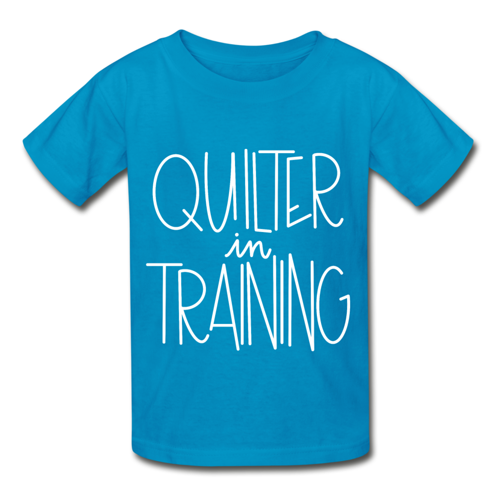 Quilter in Training - Gildan Ultra Cotton Youth T-Shirt - turquoise