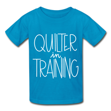 Load image into Gallery viewer, Quilter in Training - Gildan Ultra Cotton Youth T-Shirt - turquoise